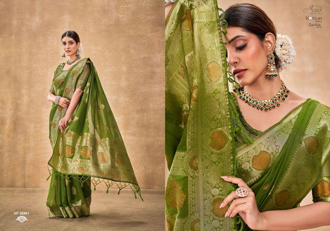 Sattika V 24 By Aura Kotton Vastra Party Wear Sarees Catalog